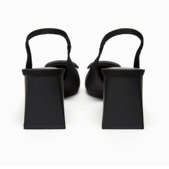 NWOT ZARA SLINGBACK SHOES WITH EMBELLISHED DETAILBLACK SIZE 7.5 | 2219/110 - Picture 4 of 9